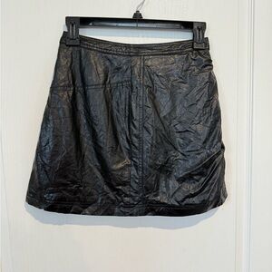Free People faux leather Black Mini Skirt